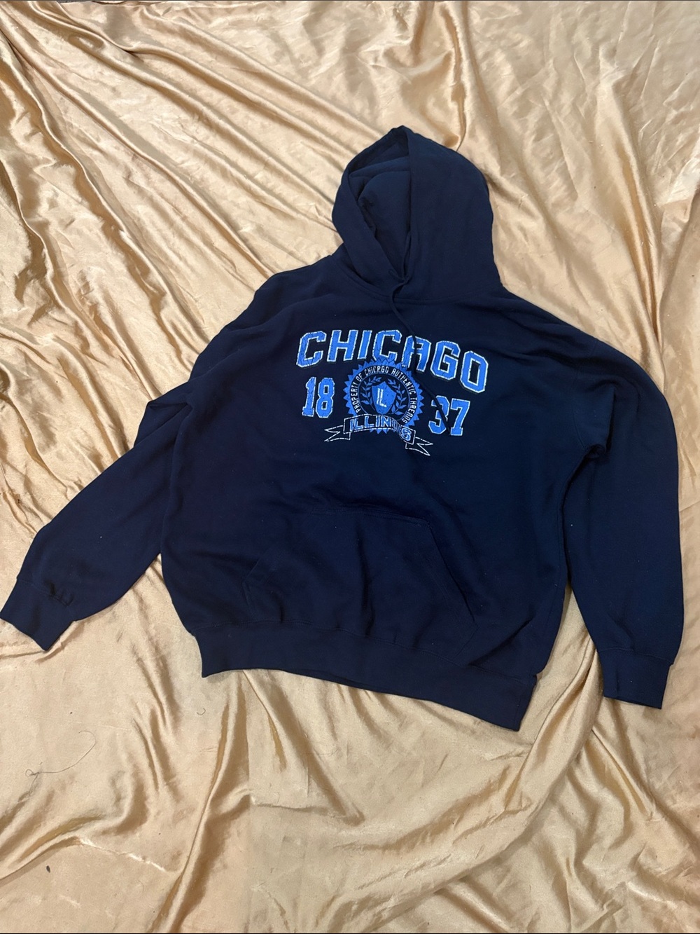 Chicago Graphic Navy Hoodie Sweatshirt
